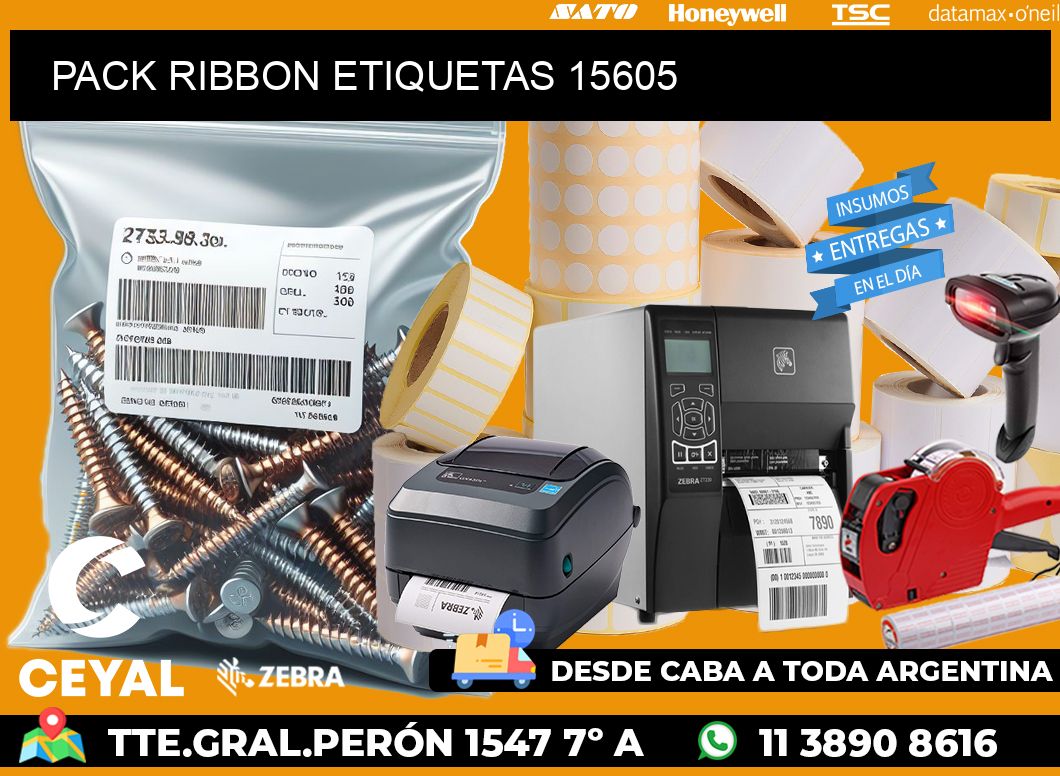 PACK RIBBON ETIQUETAS 15605