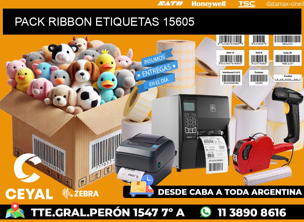 PACK RIBBON ETIQUETAS 15605