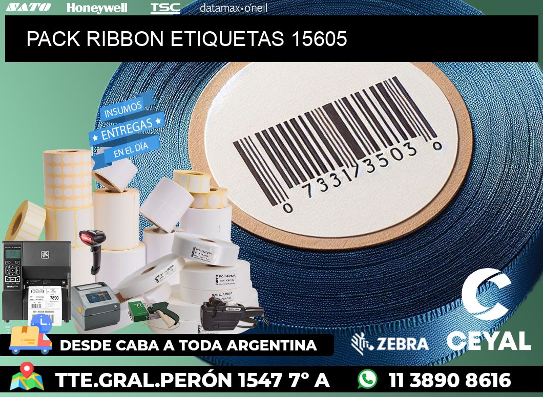 PACK RIBBON ETIQUETAS 15605