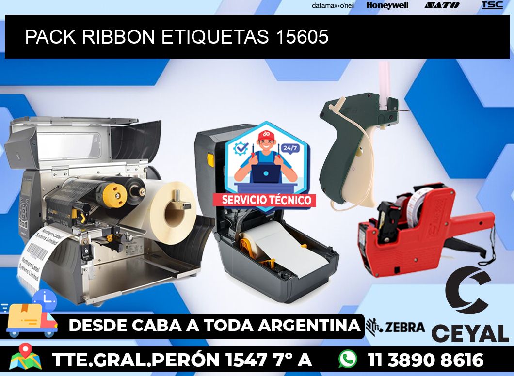 PACK RIBBON ETIQUETAS 15605