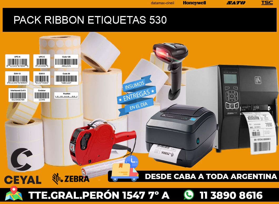 PACK RIBBON ETIQUETAS 530