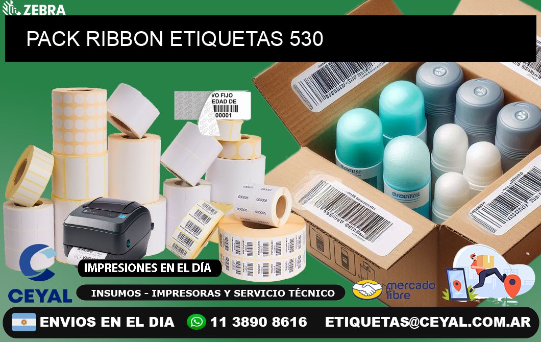 PACK RIBBON ETIQUETAS 530