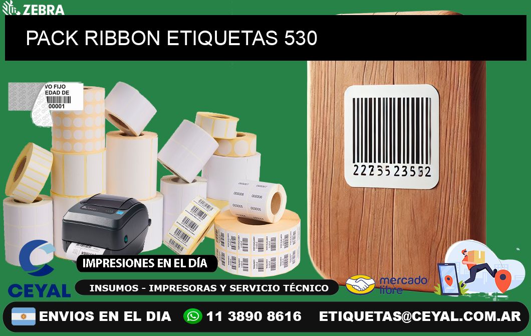 PACK RIBBON ETIQUETAS 530