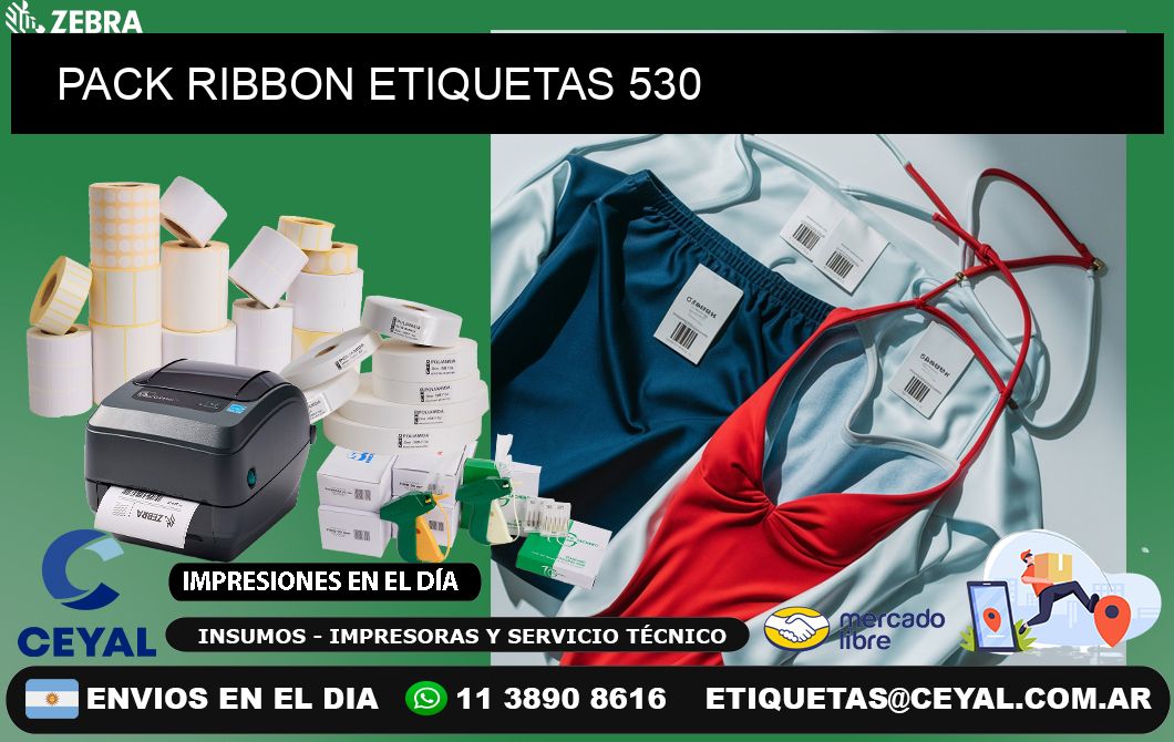 PACK RIBBON ETIQUETAS 530