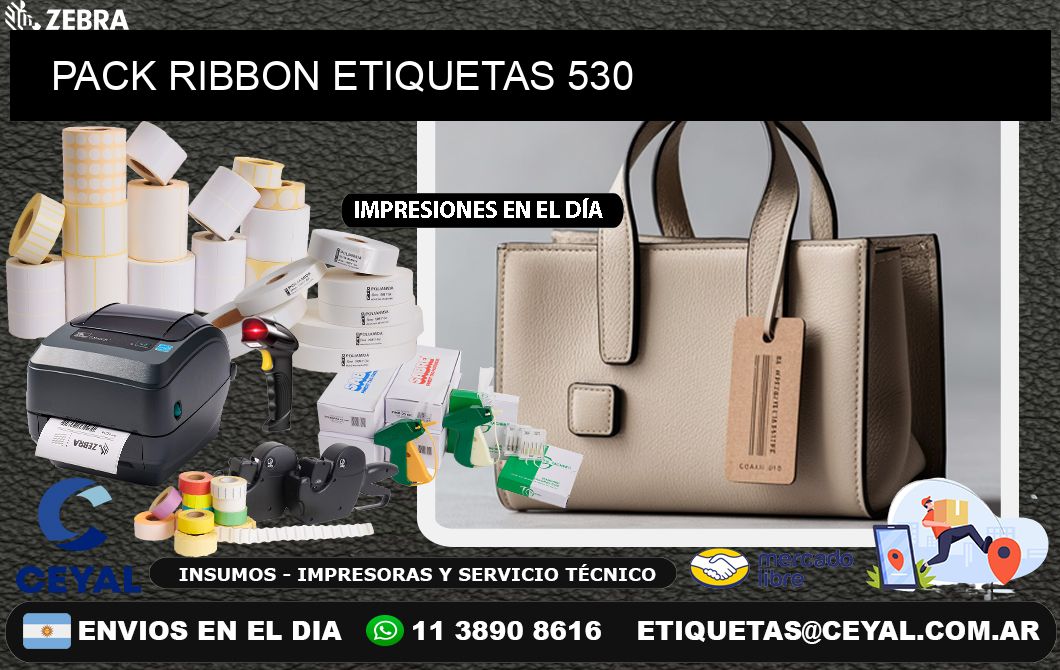 PACK RIBBON ETIQUETAS 530