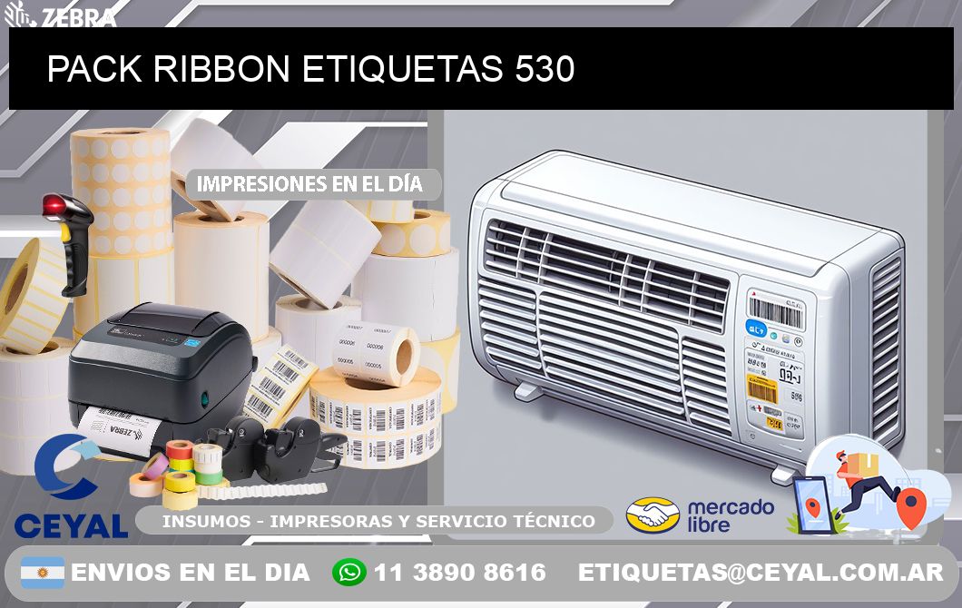 PACK RIBBON ETIQUETAS 530