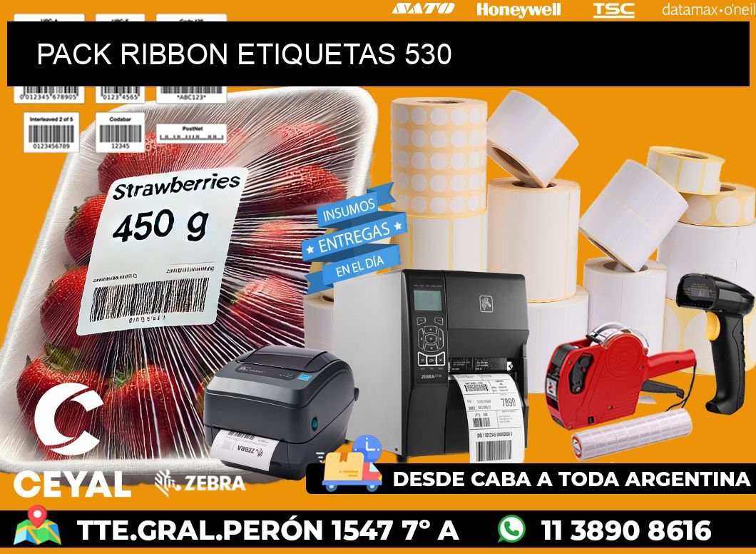 PACK RIBBON ETIQUETAS 530