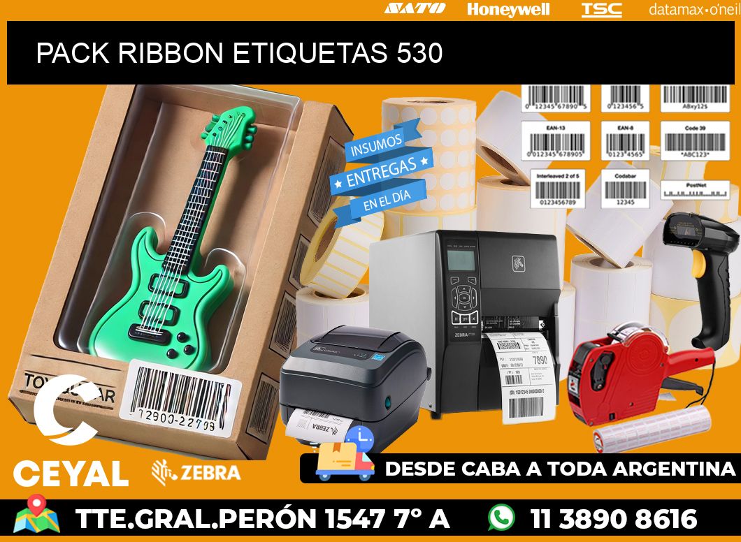 PACK RIBBON ETIQUETAS 530