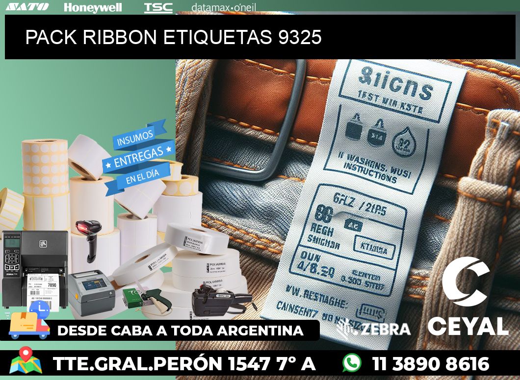 PACK RIBBON ETIQUETAS 9325