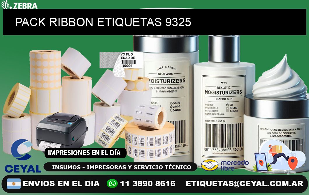 PACK RIBBON ETIQUETAS 9325