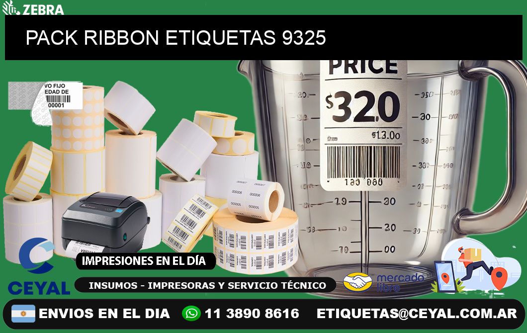 PACK RIBBON ETIQUETAS 9325