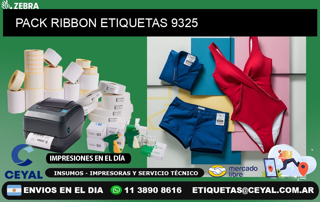 PACK RIBBON ETIQUETAS 9325