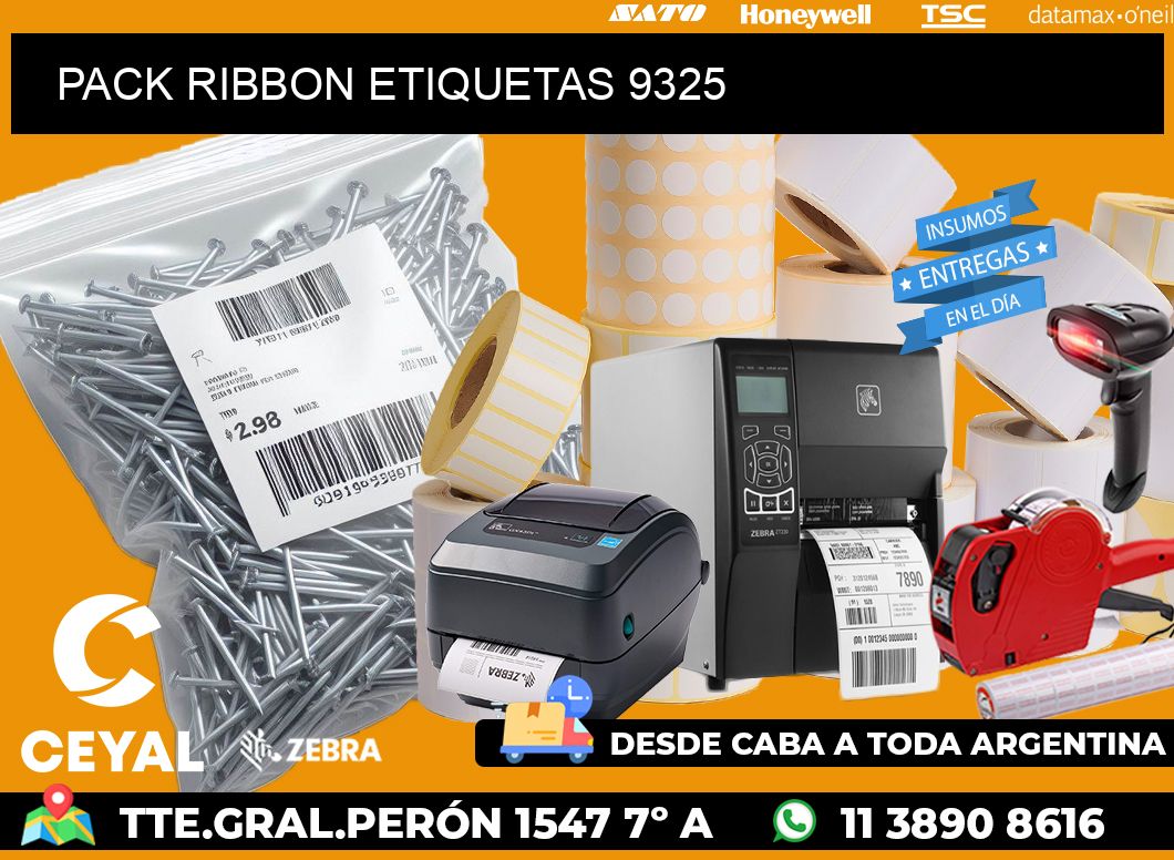 PACK RIBBON ETIQUETAS 9325