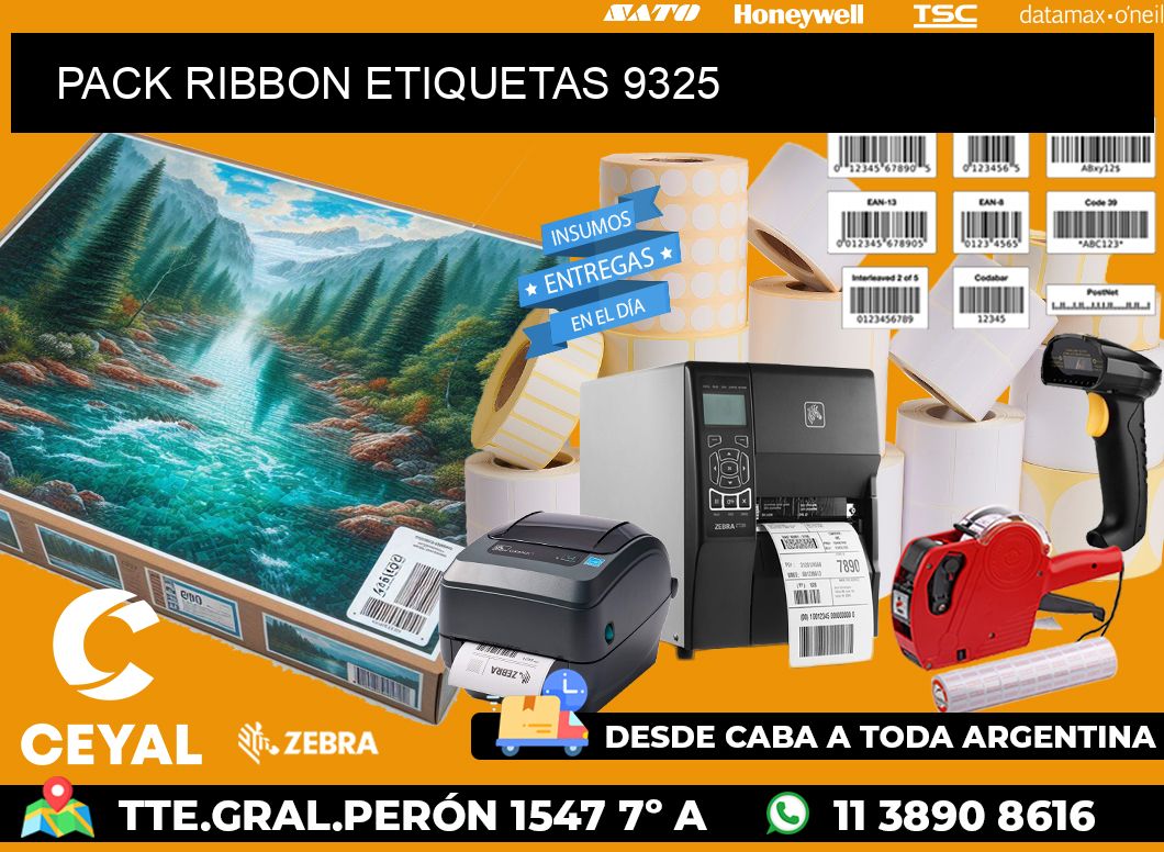 PACK RIBBON ETIQUETAS 9325