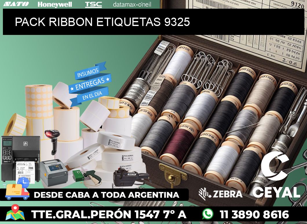 PACK RIBBON ETIQUETAS 9325