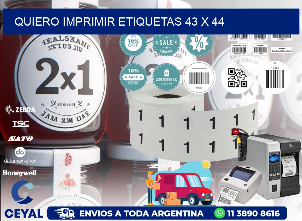 QUIERO IMPRIMIR ETIQUETAS 43 x 44