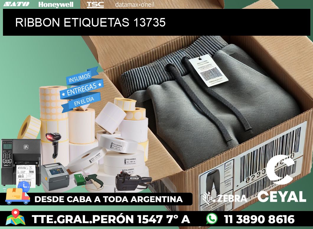 RIBBON ETIQUETAS 13735