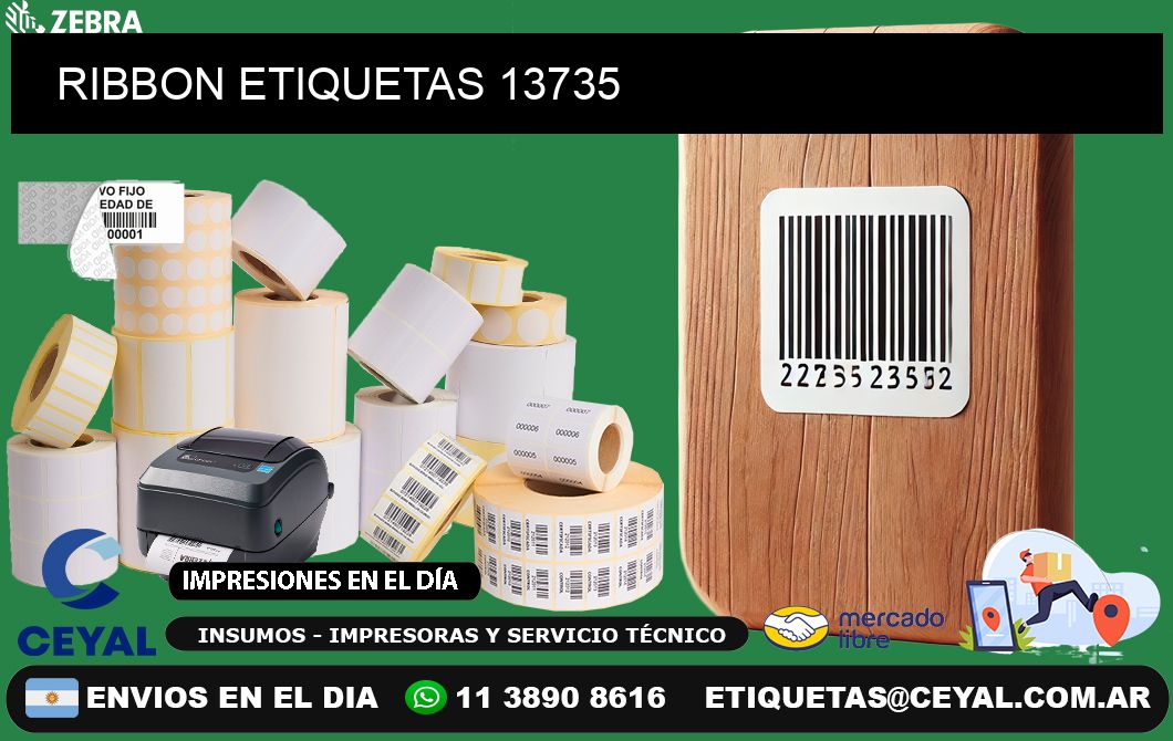 RIBBON ETIQUETAS 13735
