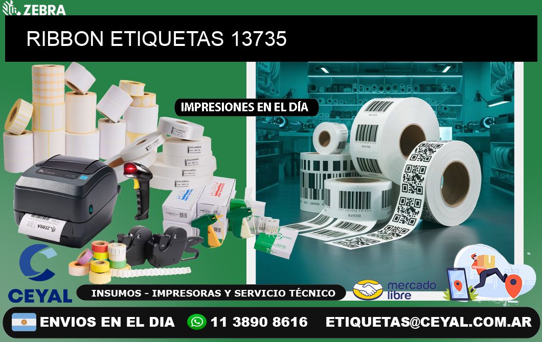 RIBBON ETIQUETAS 13735