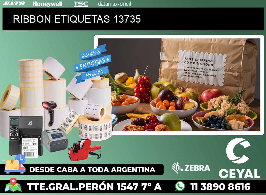 RIBBON ETIQUETAS 13735