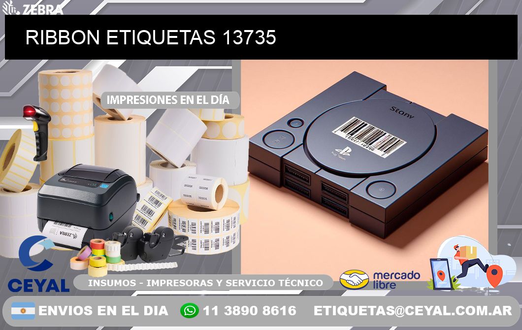 RIBBON ETIQUETAS 13735