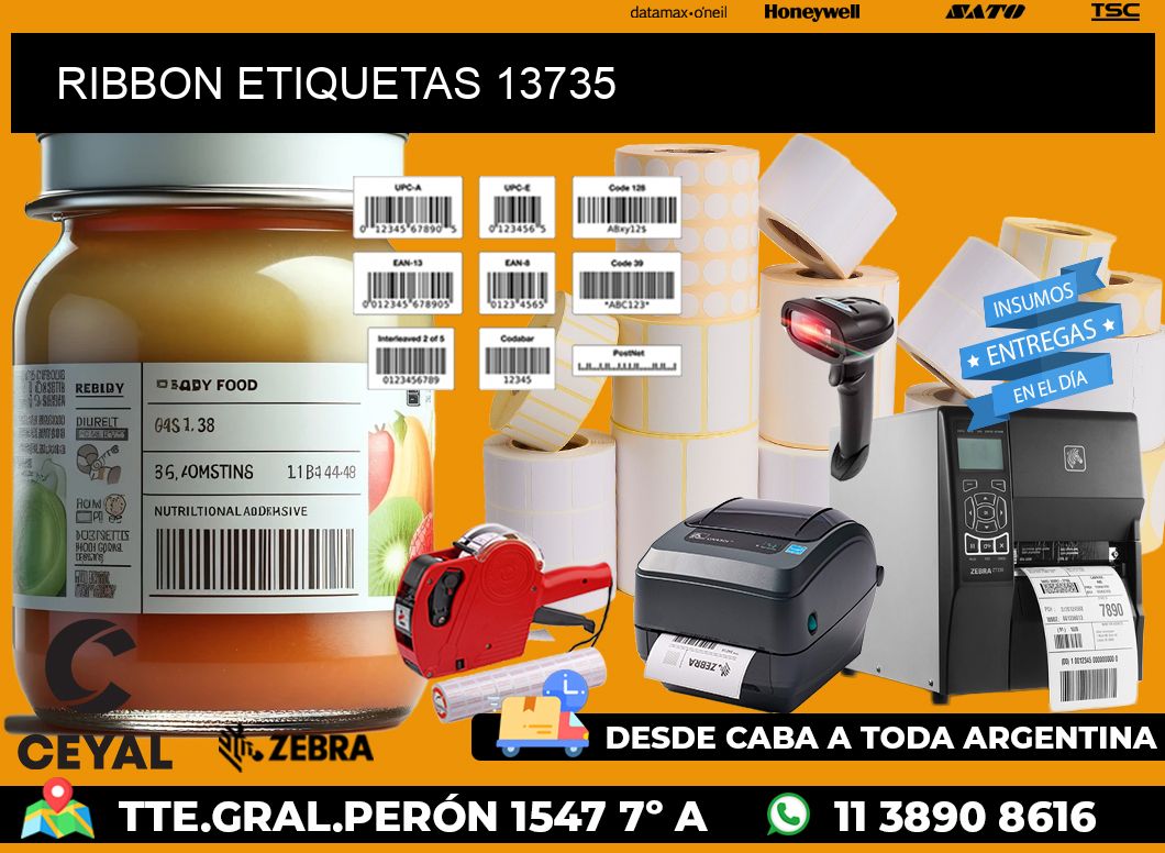 RIBBON ETIQUETAS 13735