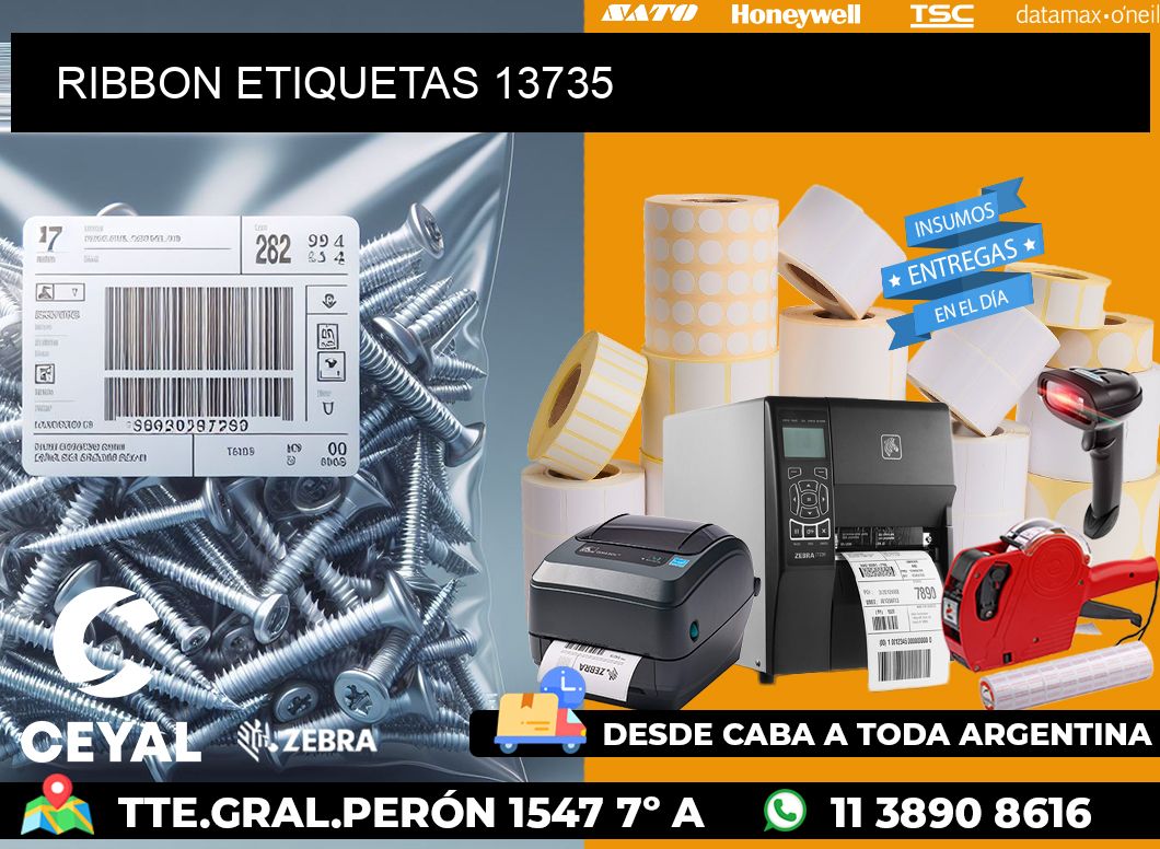 RIBBON ETIQUETAS 13735