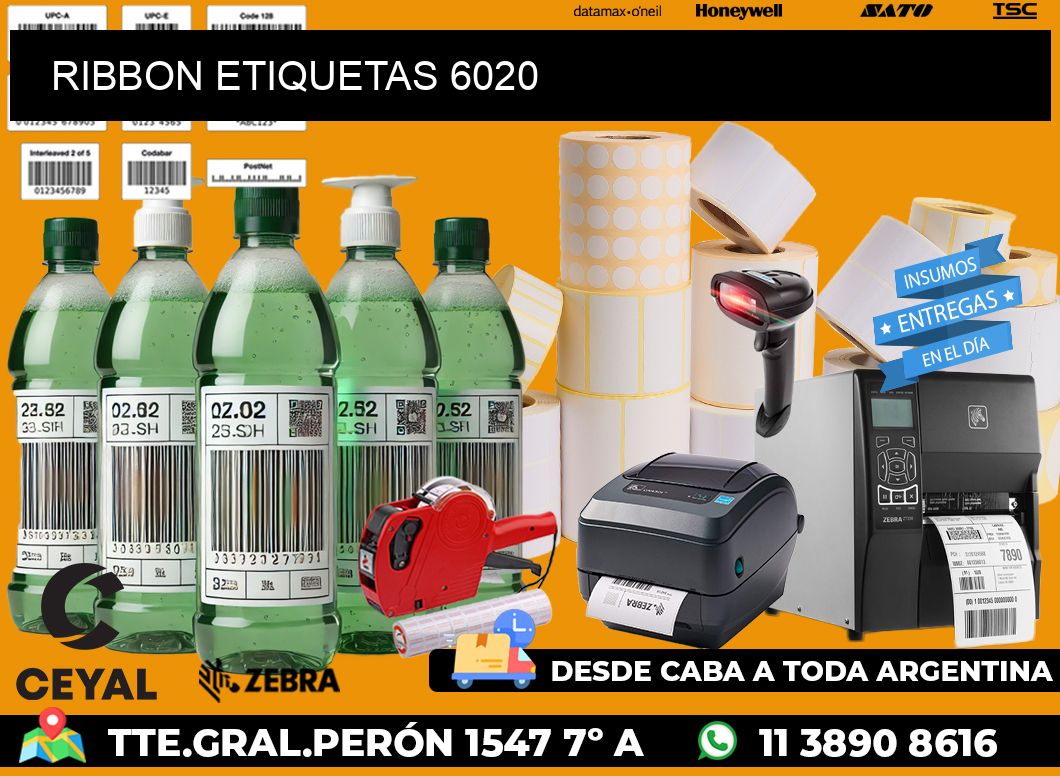 RIBBON ETIQUETAS 6020