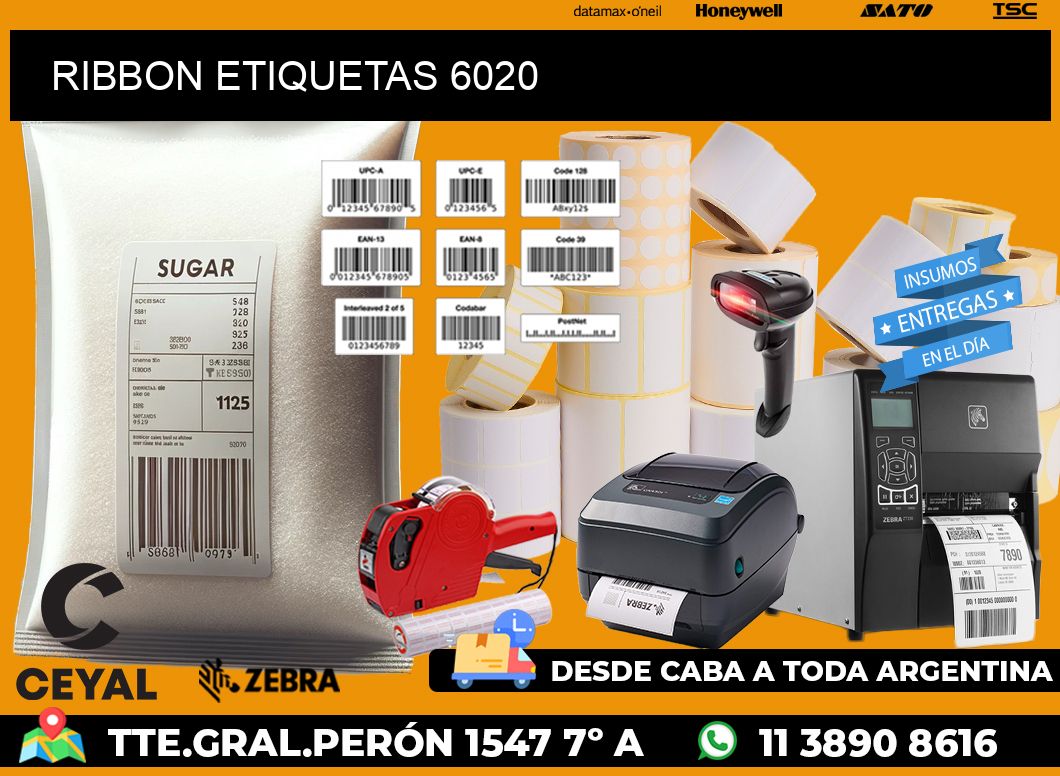 RIBBON ETIQUETAS 6020