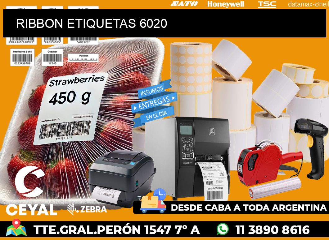 RIBBON ETIQUETAS 6020