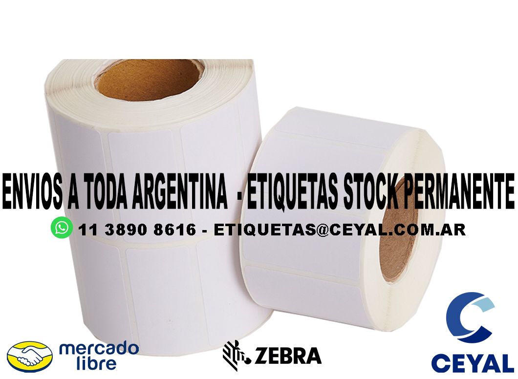 ZEBRA ZD420 100 ETIQUETAS IMPRESAS  30 x 77