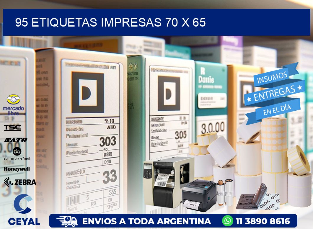 95 ETIQUETAS IMPRESAS 70 x 65