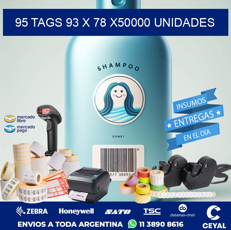 95 TAGS 93 x 78 X50000 UNIDADES