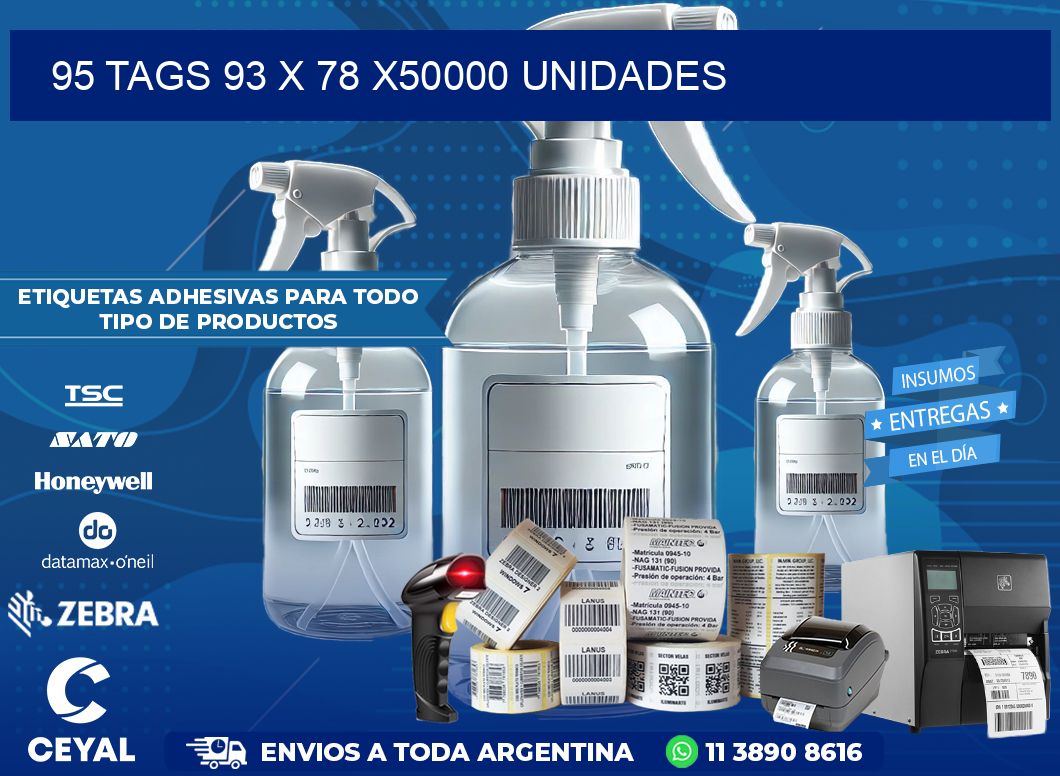 95 TAGS 93 x 78 X50000 UNIDADES