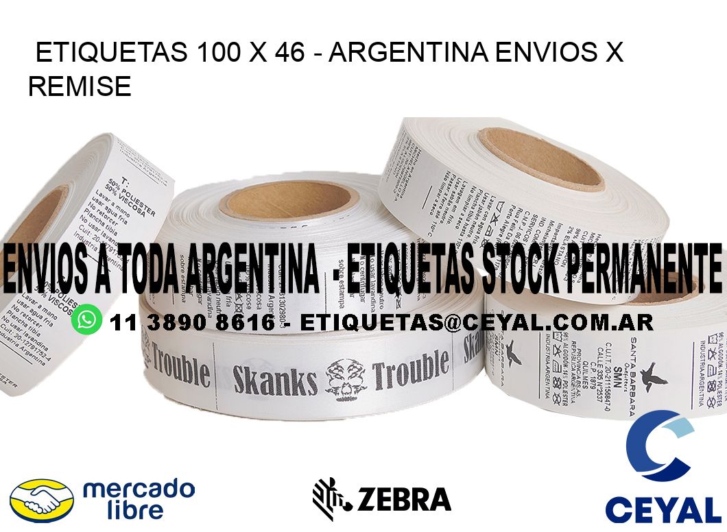 ETIQUETAS 100 x 46 - ARGENTINA ENVIOS X REMISE