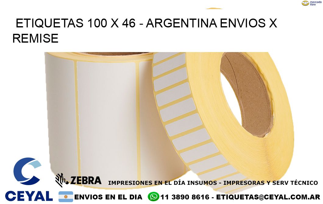 ETIQUETAS 100 x 46 – ARGENTINA ENVIOS X REMISE