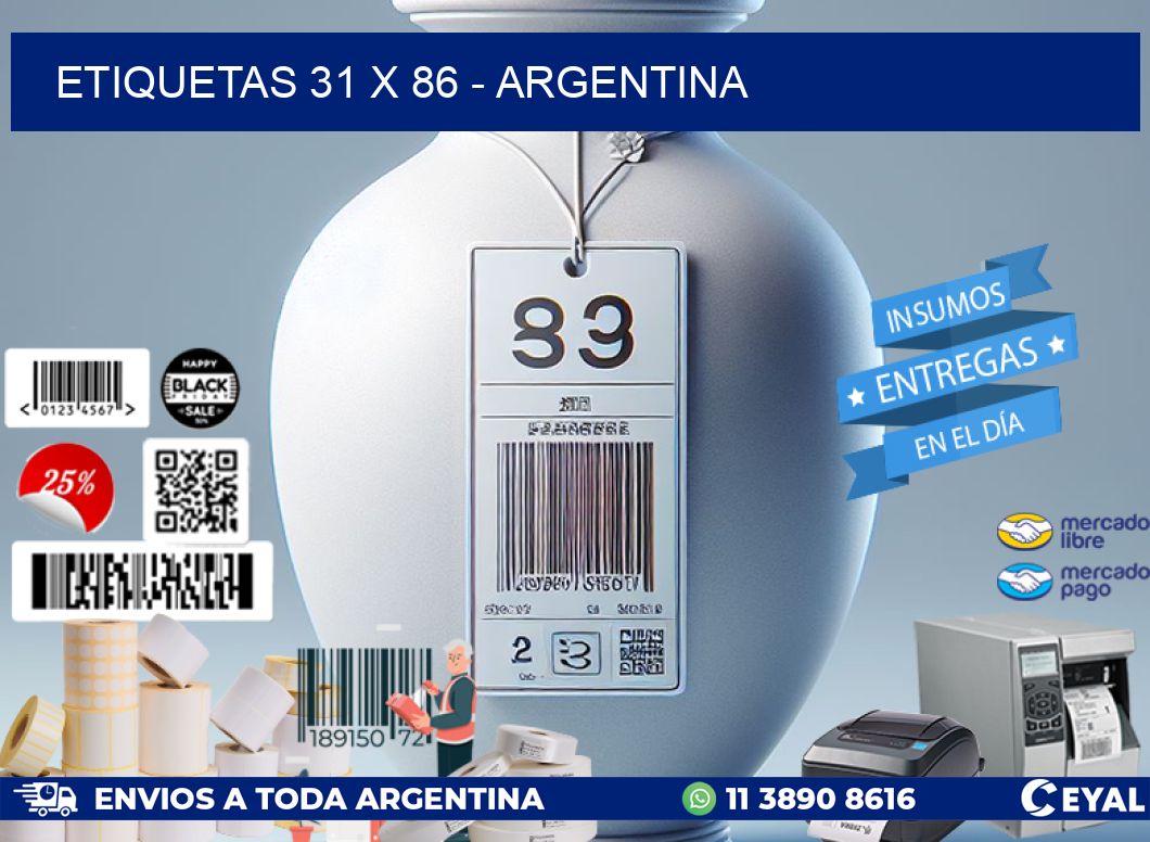 ETIQUETAS 31 x 86 - ARGENTINA