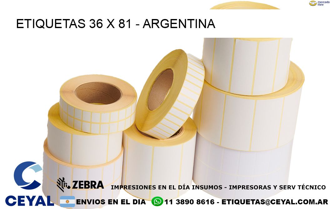 ETIQUETAS 36 x 81 - ARGENTINA