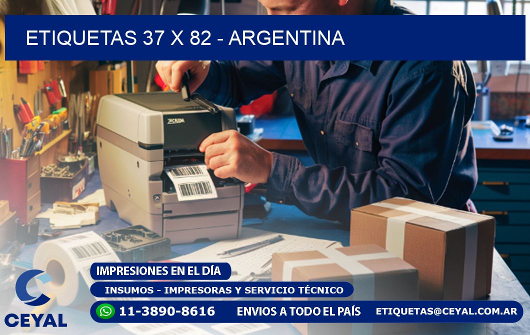 ETIQUETAS 37 x 82 - ARGENTINA