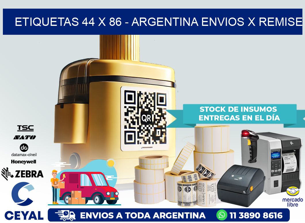 ETIQUETAS 44 x 86 – ARGENTINA ENVIOS X REMISE