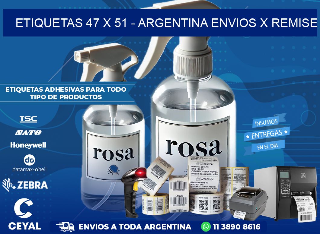 ETIQUETAS 47 x 51 – ARGENTINA ENVIOS X REMISE