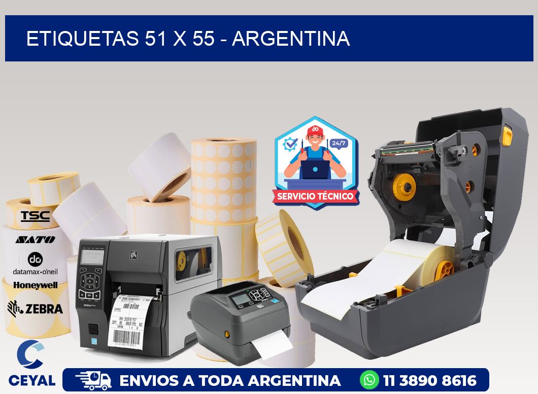 ETIQUETAS 51 x 55 - ARGENTINA