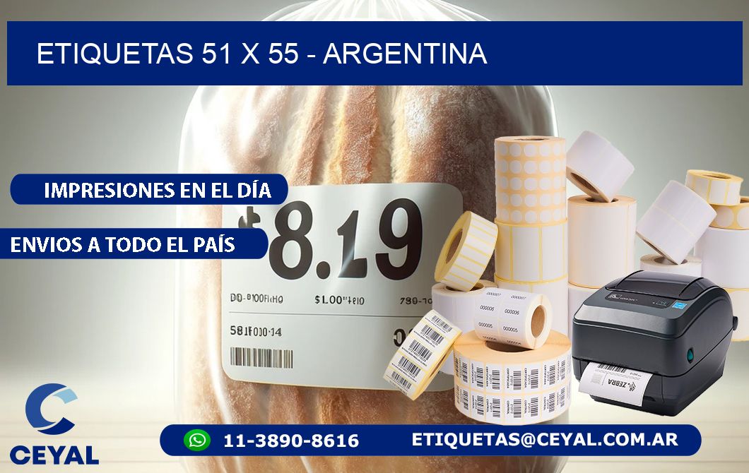 ETIQUETAS 51 x 55 - ARGENTINA