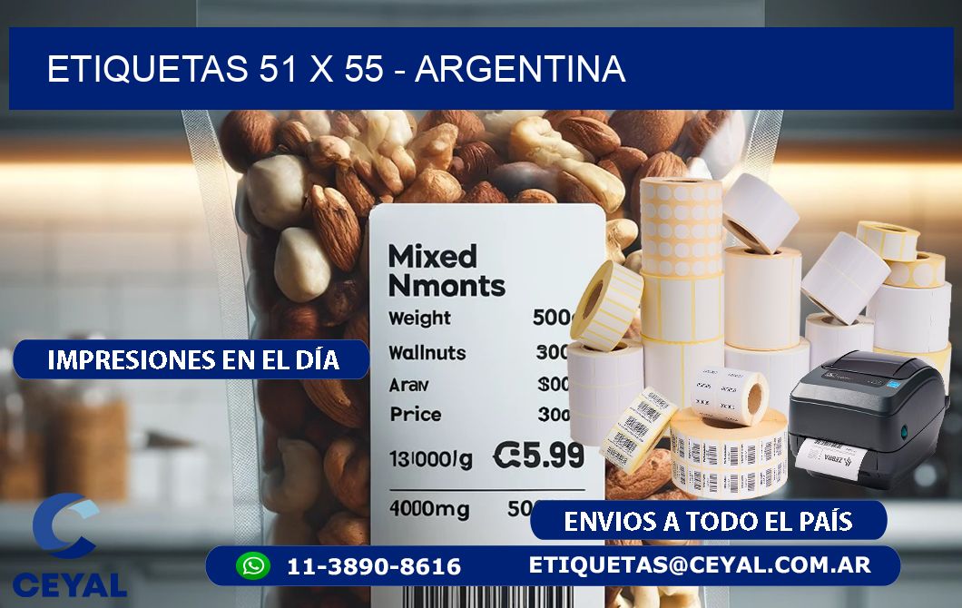 ETIQUETAS 51 x 55 - ARGENTINA