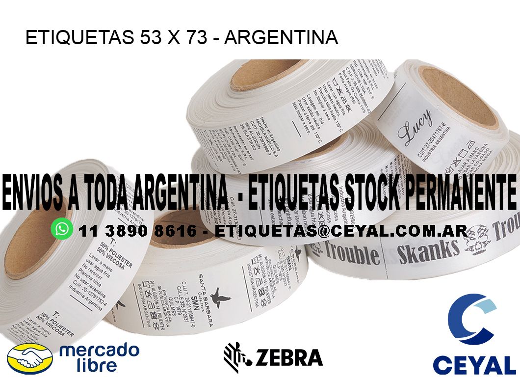 ETIQUETAS 53 x 73 - ARGENTINA