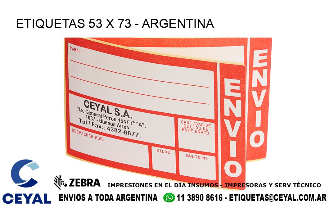 ETIQUETAS 53 x 73 - ARGENTINA