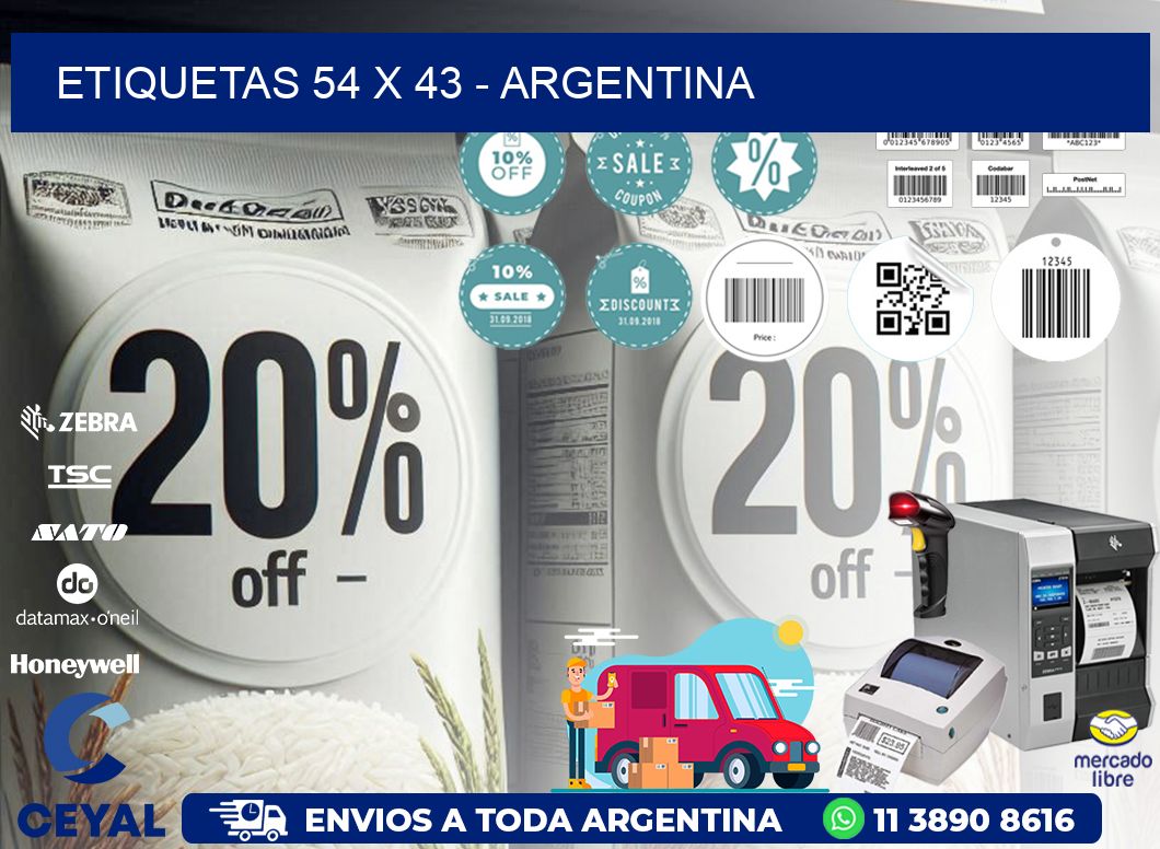 ETIQUETAS 54 x 43 - ARGENTINA