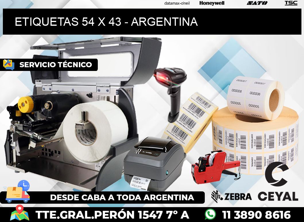 ETIQUETAS 54 x 43 - ARGENTINA