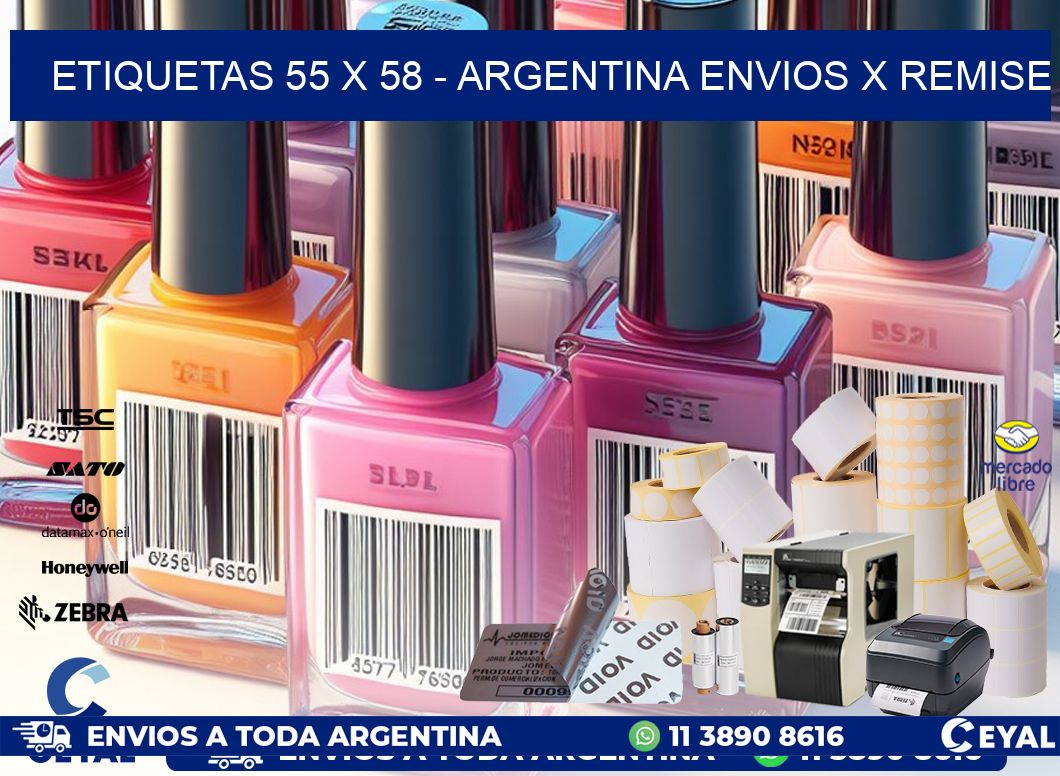 ETIQUETAS 55 x 58 – ARGENTINA ENVIOS X REMISE