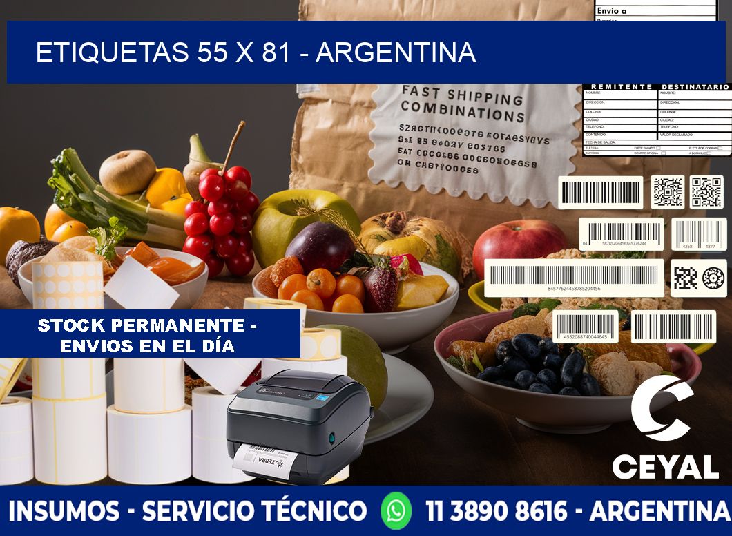 ETIQUETAS 55 x 81 - ARGENTINA